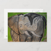 Elefant#7 Postkarte (Vorne/Hinten)