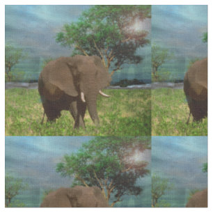 Elefant A Tag In Afrika, Stoff