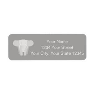 Elefant-Adressen-Etikett