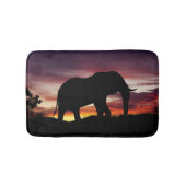 Elefant-Afrika-Safari-Sonnenuntergang-Landschaft Badematte (Vorderseite)