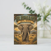 Elefant afrikanische Savanne POPCUT Postkarte (Stehend Vorderseite)