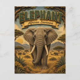 Elefant afrikanische Savanne POPCUT Postkarte