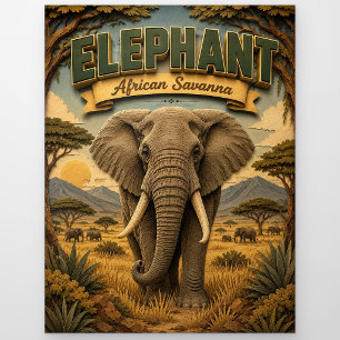 Elefant afrikanische Savanne POPCUT Postkarte