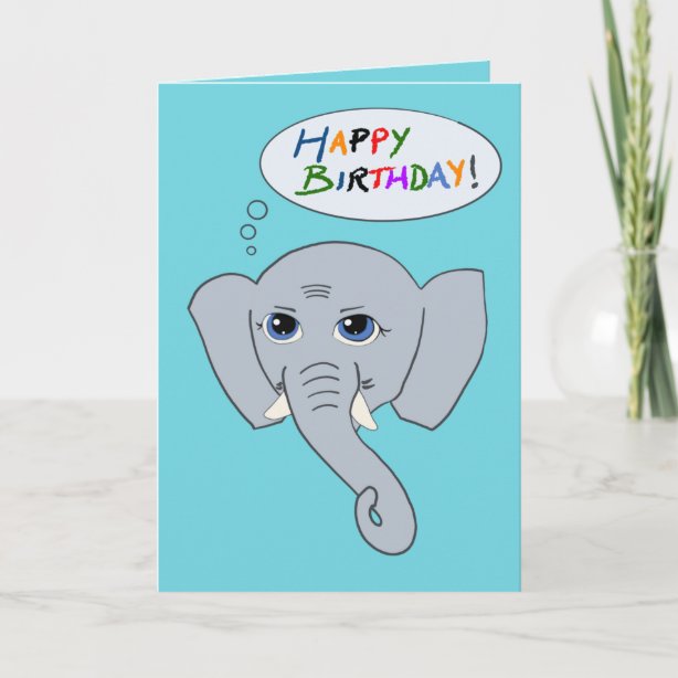 Gute Zum Geburtstag Elefanten Karten Zazzle.de