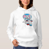 Elefant als Astronaut in der Glashsphäre Hoodie (Vorderseite)
