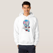 Elefant als Astronaut in der Glashsphäre Hoodie (Vorne ganz)