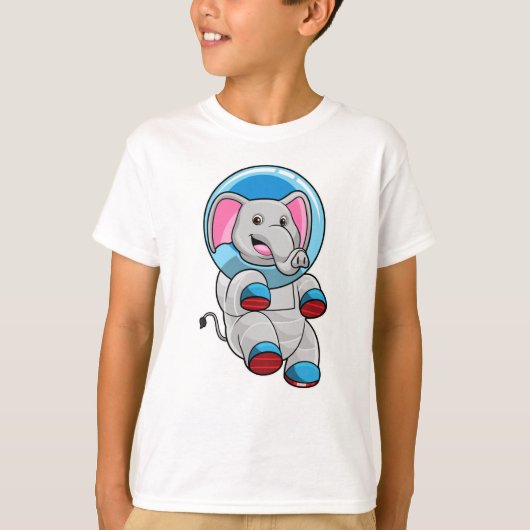 Elefant als Astronaut in der Glashsphäre T-Shirt (Vorderseite)