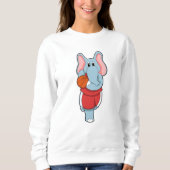 Elefant als Basketballspieler mit Basketball Sweatshirt (Vorderseite)