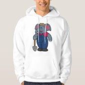 Elefant als Bauer mit Shovel Hoodie (Vorderseite)