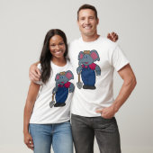 Elefant als Bauer mit Shovel T-Shirt (Unisex)