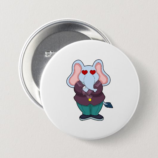 Elefant als Bräutigam mit Anzug.PNG Button (Vorne & Hinten)
