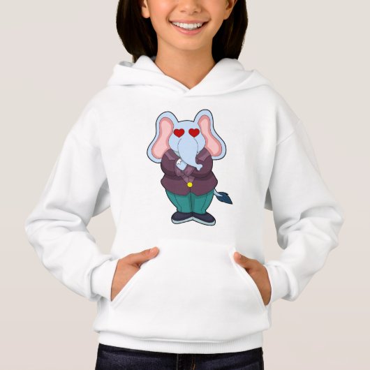 Elefant als Bräutigam mit Anzug.PNG Hoodie (Vorderseite)