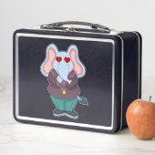 Elefant als Bräutigam mit Anzug.PNG Metall Brotdose (Beispiel)