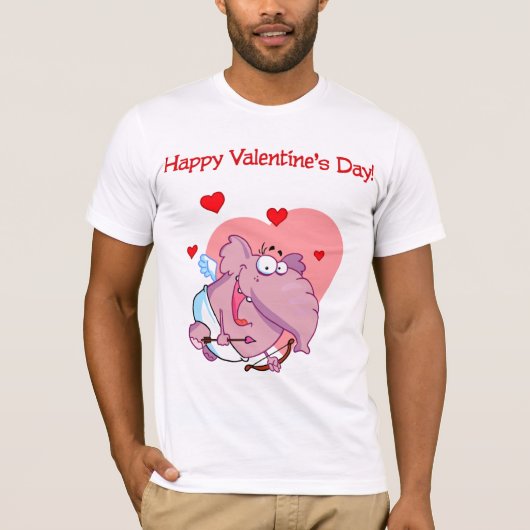 Elefant als Cupid Mens T - Shirt (Vorderseite)