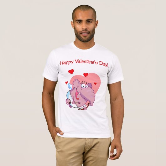 Elefant als Cupid Mens T - Shirt (Vorne ganz)