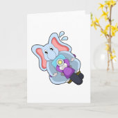 Elefant als Fahrrad mit Motorrad.PNG Karte (Gelbe Blume)