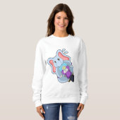 Elefant als Fahrrad mit Motorrad.PNG Sweatshirt (Vorne ganz)