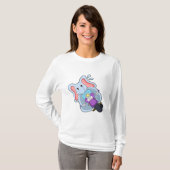 Elefant als Fahrrad mit Motorrad.PNG T-Shirt (Vorne ganz)