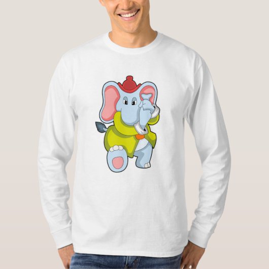 Elefant als Feuerwehrmann mit Proboscis T-Shirt (Vorderseite)