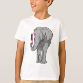 Elefant als Friseur mit Kamm T-Shirt (Vorderseite)