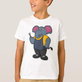 Elefant als Friseur mit Schere T-Shirt (Vorderseite)