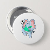 Elefant als Fußballspieler mit Fußball.PNG Button (Vorne & Hinten)
