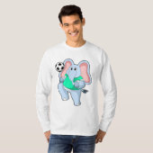 Elefant als Fußballspieler mit Fußball.PNG T-Shirt (Vorne ganz)