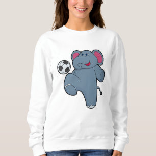 Elefant als Fußballspieler mit Fußball Sweatshirt