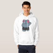 Elefant als Handballspieler mit Handball Hoodie (Vorne ganz)