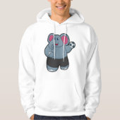 Elefant als Handballspieler mit Handball Hoodie (Vorderseite)