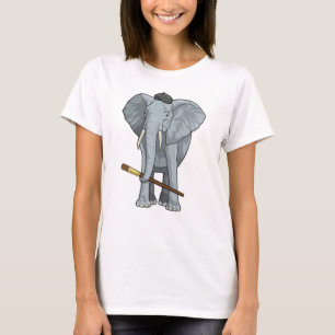Elefant als Maler mit Pinsel T-Shirt