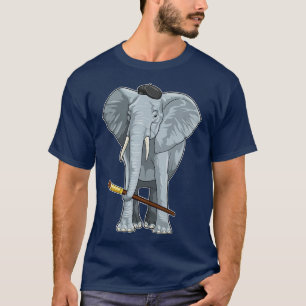 Elefant als Maler mit Pinsel T-Shirt