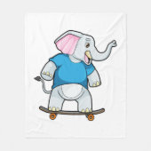 Elefant als Skater mit Skateboard Fleecedecke (Vorderseite)