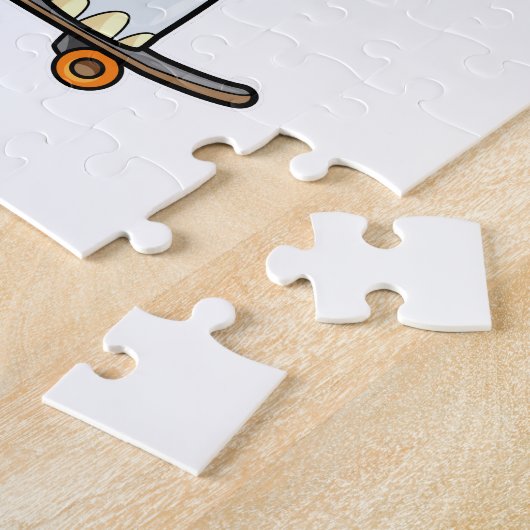 Elefant als Skater mit Skateboard Puzzle (Seite)