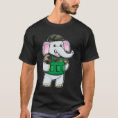 Elefant als Soldat mit Uniform & Helm T-Shirt (Vorderseite)