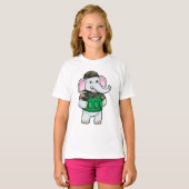 Elefant als Soldat mit Uniform & Helm T-Shirt (Vorne ganz)