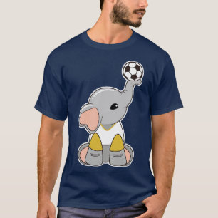 Elefant als Spieler mit Ball 4 T-Shirt