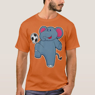 Elefant als Spieler mit Ball T-Shirt