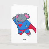 Elefant als Superheld Karte (Rückseite)