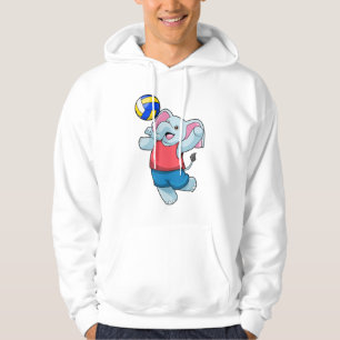 Elefant als Volleyballspieler mit Volleyball Hoodie