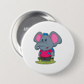 Elefant als Wiker mit Rucksack Button (Vorne & Hinten)