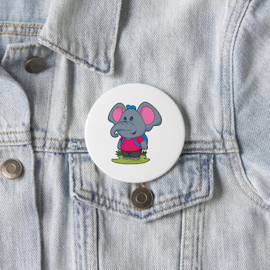 Elefant als Wiker mit Rucksack Button (Beispiel)
