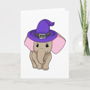 Elefant als Zauberer Karte