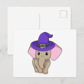 Elefant als Zauberer Postkarte (Vorne/Hinten)
