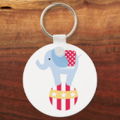 Elefant am Circus Ball Schlüsselanhänger (Vorderseite)