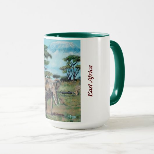 Elefant am Monte Kilimanjaro - Tasse (VorderseiteRechts)