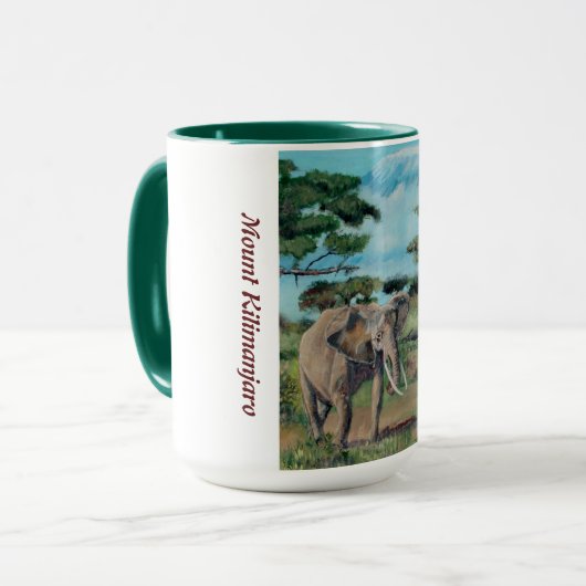 Elefant am Monte Kilimanjaro - Tasse (Vorderseite Links)