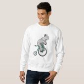 Elefant am Zirkus mit Fahrrad Sweatshirt (Vorne ganz)