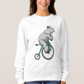 Elefant am Zirkus mit Fahrrad Sweatshirt (Vorderseite)