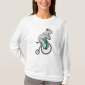 Elefant am Zirkus mit Fahrrad T-Shirt (Vorderseite)